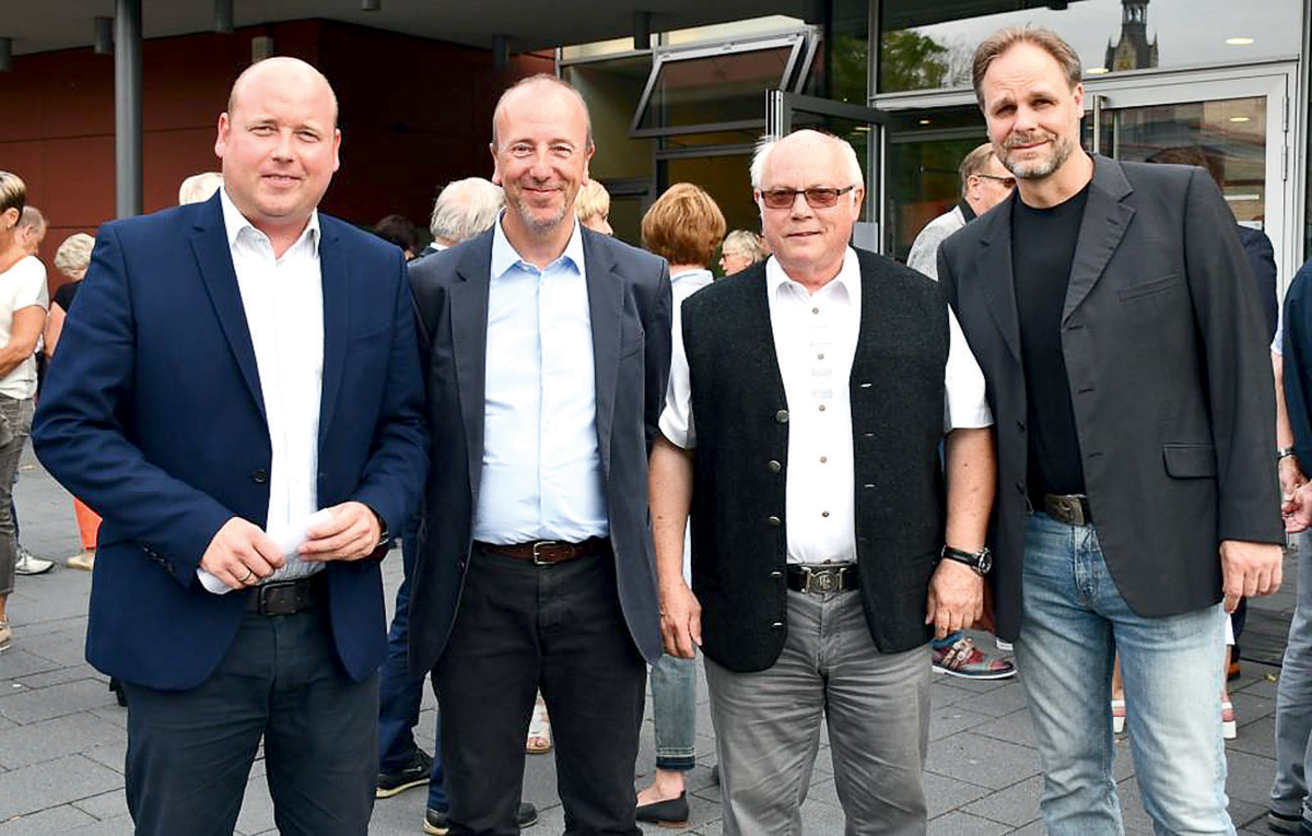 Über eine gelungene Veranstaltung freuten sich (v. l.) Holger Bormann (MIT), Markus Lüdke (Akademie), Wolfgang Gürtler (MIT) und Henrik Ballwanz (Akademie).