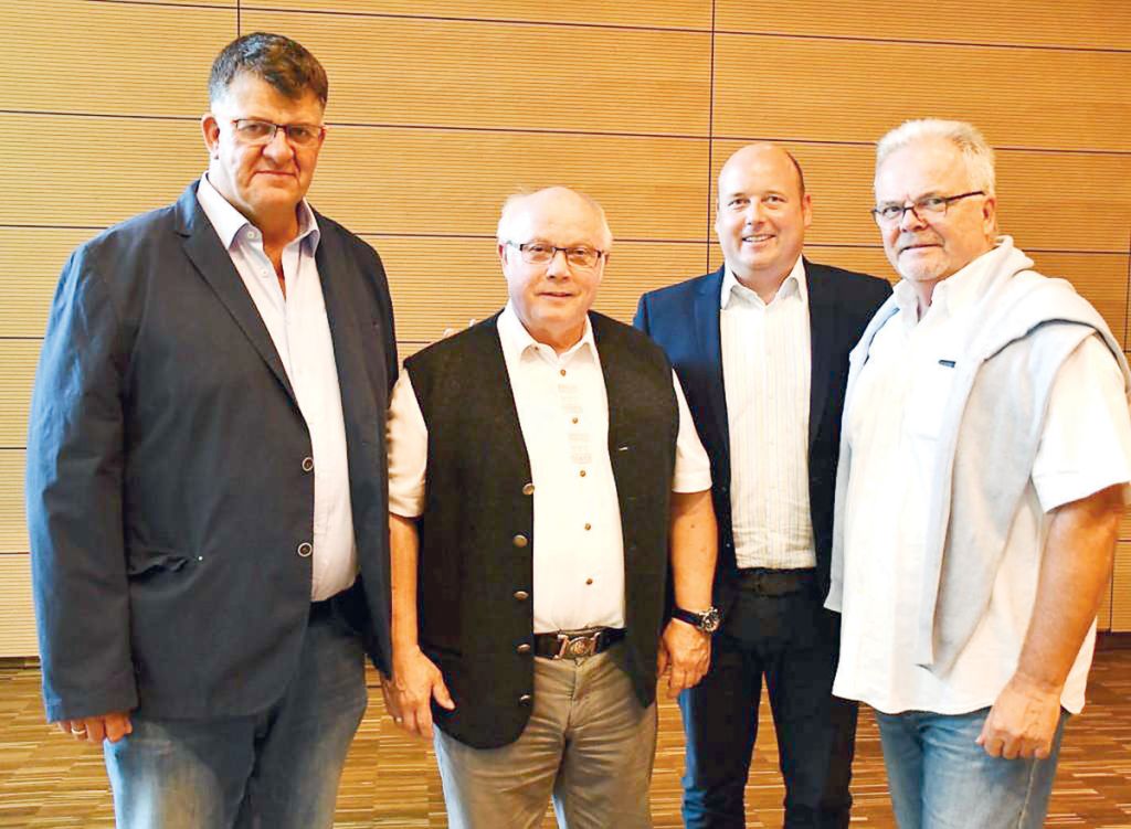 Beeindruckt von der Landesmusikakademie waren die MIT-Vorstandsmitglieder (v. l.) Wolfgang Ulrich, Wolfgang Gürtler, Holger Bormann und Hans-Jürgen Weidner.