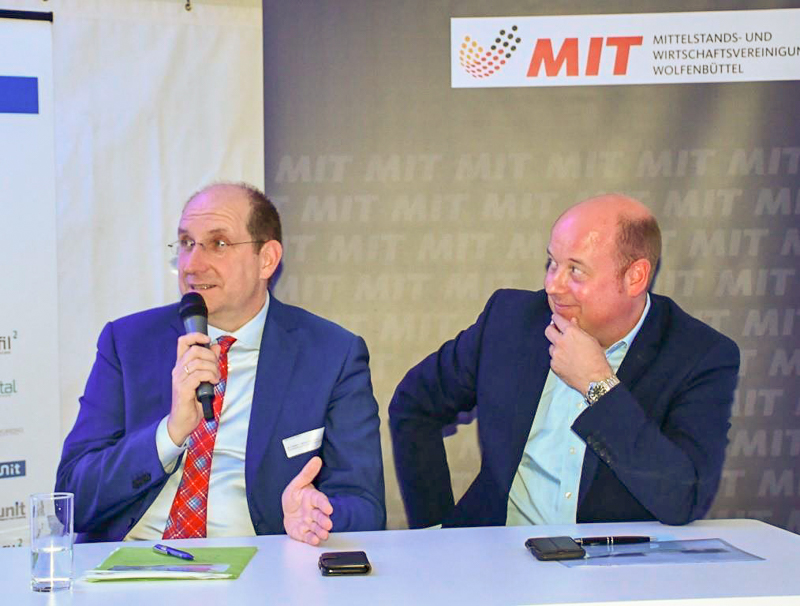 MITtelstandsforum 19. September 2018 Matthias Wunderling-Weilbier und Holger Bormann stellten sich den zahlreichen Fragen der Gäste.