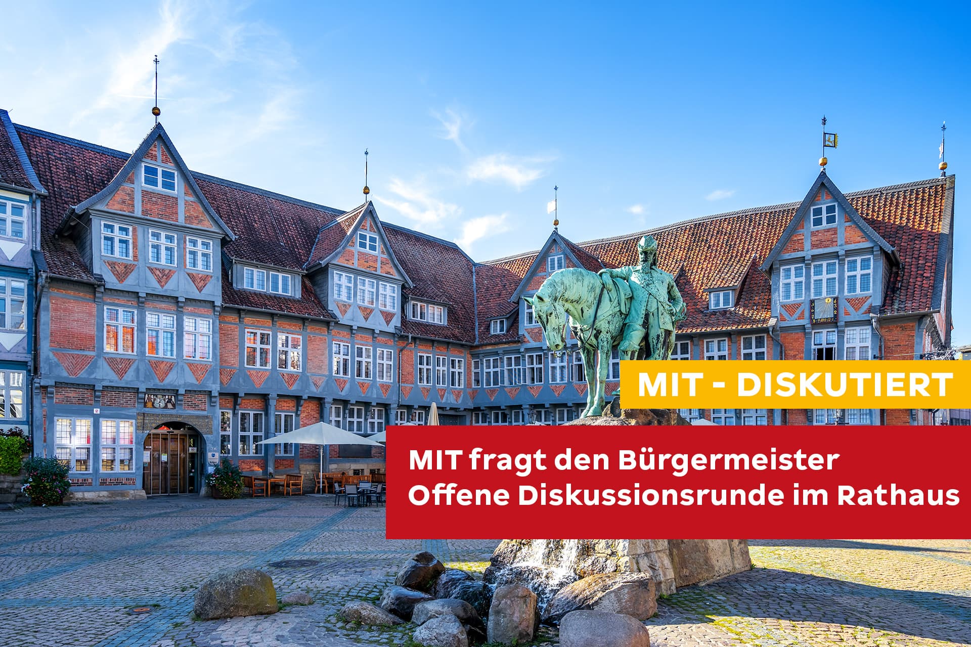 Rathaus-AdobeStock_536438918 Diskussion im Rathaus Wolfenbuettel - MIT befragt den Buergermeister